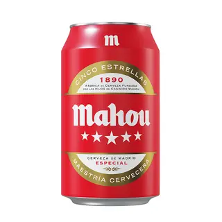 Cerveza Mahou Cinco Estrellas Lata 33 Cl.