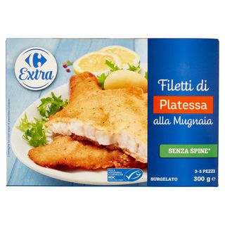 Carrefour Extra Filetti di Platessa alla Mugnaia Senza Spine* Surgelato 300 g