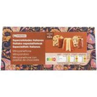 Mini panetone+mini pandoro+mini panetone chocolate EROSKI, 260 g (26091603)