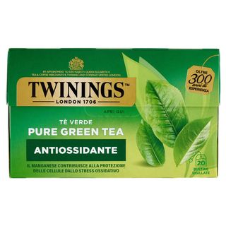 Twinings Pure Green Tea Tè Verde Antiossidante 20 filtri The 40 g