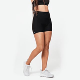 Mallas short fitness vientre plano Mujer Domyos negro.XS Negro