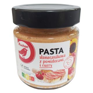 Auchan - Pasta słonecznikowa z pomidorami i curry - 190 g