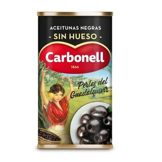 Carbonell Aceitunas Negras Sin Hueso, 150Gr