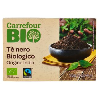 Carrefour Bio Tè nero Biologico Origine India 20 x 1,75 g