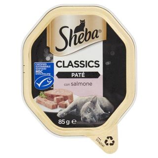 Sheba Paté Classics Cibo Umido Gatto In Vaschetta Con Salmone 85 G - 749631