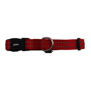 Gotoo Collar de nylon reflectante rojo para perro