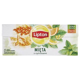 Lipton Herbata Zioła Świata, Mięta z cytrusami, 20 torebek