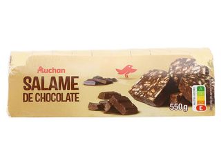 SALAME DE CHOCOLATE AUCHAN:FATIAS 550 GR