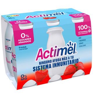 Actimel Danone Líquido Desnatado Sabor Fresa 6 Uds.