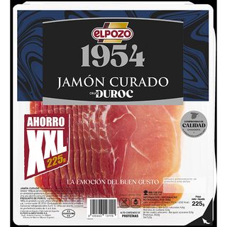 ElPozo jamón curado en lonchas XXL 225 g