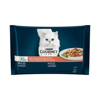 0.34 KG Gourmet Perle Filetes en gelatina sobre para gatos - Multipack 4 (161984)