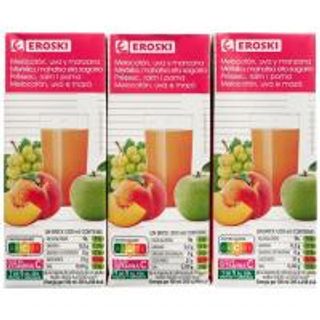 Zumo De Melocotón, Uva Y Manzana Eroski, Pack 6X20 Cl (10862860)