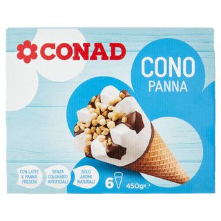 CONAD Cono Panna 6 coni 450 g - 8003170015999