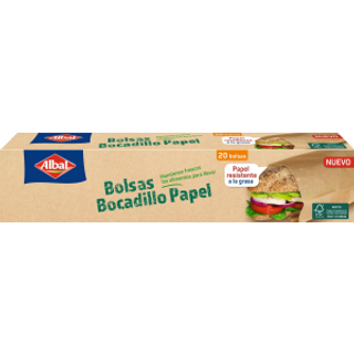 ALBAL Bolsas  Bocadillo Papel 20 Unidades Albal