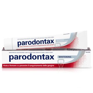 Parodontax whitening dentifricio quotidiano con fluoro per gengive più sane e denti forti 75 ml
