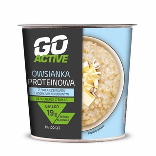 Go Active Owsianka proteinowa z białą czekoladą i wiórkami kokosowymi, 65 g