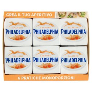 Philadelphia Formaggio Fresco Spalmabile al Salmone - 6 x 25g - 8001590947913