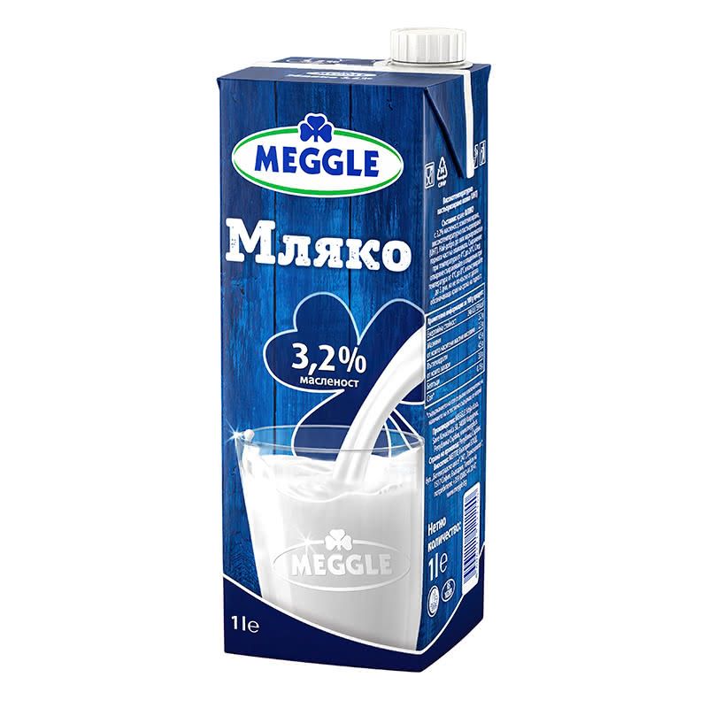 Мляко Прясно Meggle 3,2%  UHT