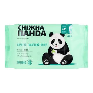 PANDA Hirtie igienica umeda 48 buc Bamboo Cream