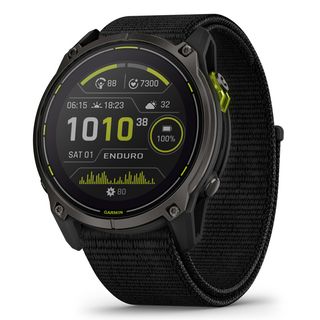 Enduro 3, Sapphire, Carbon Gray DLC Titanium Black sport loop remen