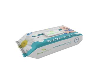 DOCTOR WIPE'S Șervețele umede Incontinence cu capac, 72 bucăți