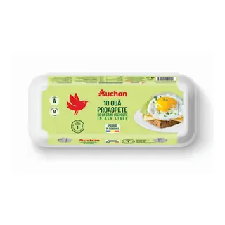 Oua de gaina, Auchan, marime M, cod 1, 10 bucati
