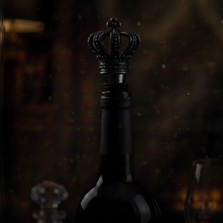 Umjetnički metalni zatvarač za flaše u crnoj boji u obliku kraljevske krune