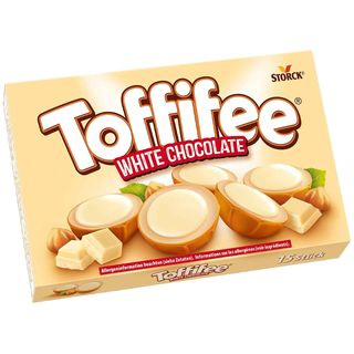Toffifee, Praline cu alune, nuga si caramel acoperite cu ciocolata alba 125g (ID 71486)