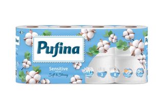 Hartie igienica Sensitive 8 role 3 straturi Pufina