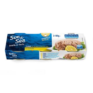 Ton bucati in ulei si lamaie Sun&Sea 3 x 80 g