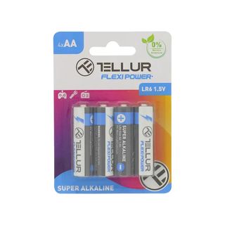 Baterie Tellur Flexi Power, Super Alcalina, AA LR6, 1.5V, 4buc/set