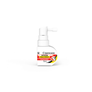 СТРЕПСИЛС ИНТЕНЗИВ СПРЕЙ МЕД И ЛИМОН 8,75МГ 15МЛ