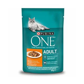 One Adult Pisici Pui Si Fasole Verde 85G