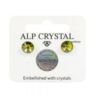ALP CRYSTAL minđuše krug cirkoni zelene | 8592954207458