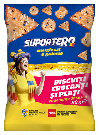 SuporteRO Biscuiti plati cu susan 80 g