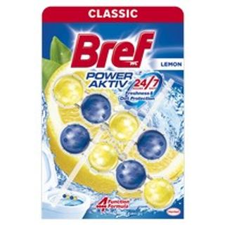 Wc osveživač power aktiv lemon Bref 2x50 g