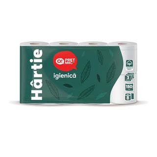O! PRET MIC Hartie igienica 8role 3str