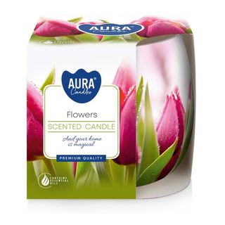 Lumanare parfumata in pahar Bispol, 20h Flowers