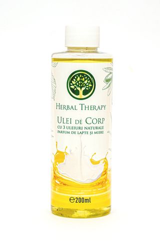 Ulei de corp cu 3 uleiuri naturale, parfum de lapte și miere