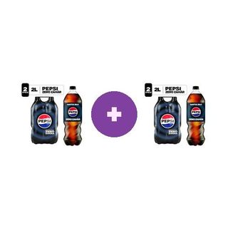 2 x Pepsi Zero Zahar, bautura cu aroma de cola, pet, 2x2L