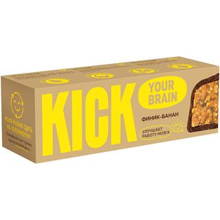 KICK Batonas de curmale cu banane in ciocolata 45g