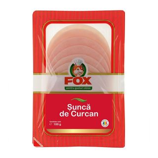 Sunca de curcan feliata Fox, 100 g