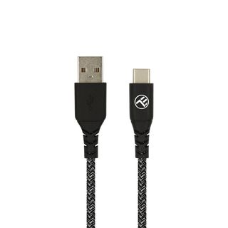 Cablu Tellur Green USB to Type-C, 3A, 1m, nailon, negru
