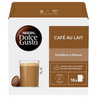 Capsule cafea Nescafe cu Lapte, compatibile Dolce Gusto, 16 capsule