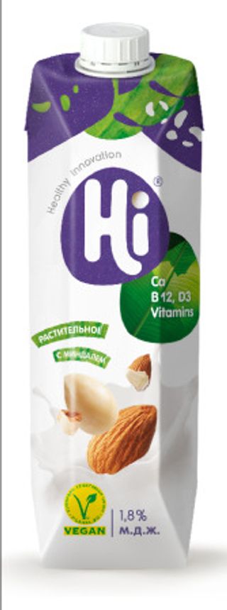 HI Bautura de soia cu migdale 1.8%, 1l