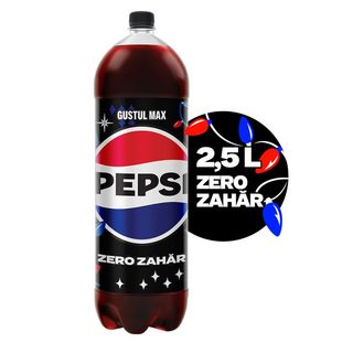 Pepsi Zero Zahar, Bautura Cola, Pet, 2.5L