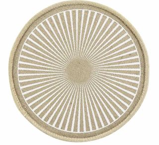 Podmetač za sto SOLEIMIO fi 38cm bež na bijele linije D. d Interieur 1790484