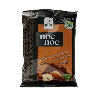 Alune De Padure Cu Ciocolata Neagra, Noc Noc, 100G, Ecologic