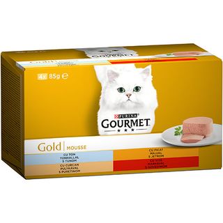 Gourmet Gold Mousse Pachet Pisici 4X85Gr