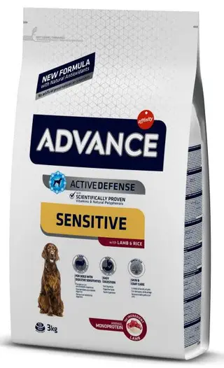 ADVANCE Sensitive, Miel şi orez 3 kg